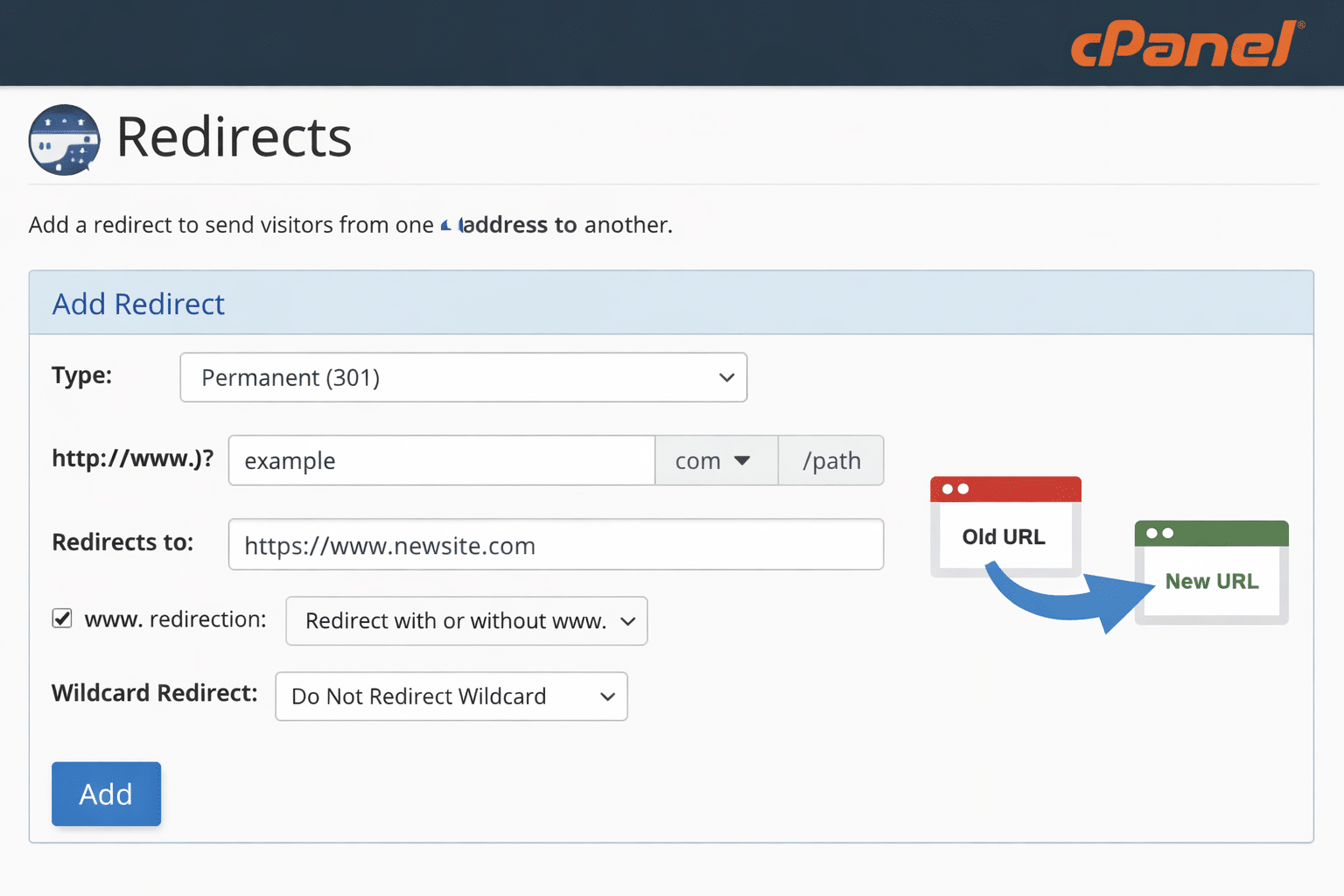 How to Set Up 301 Permanent Redirects in cPanel